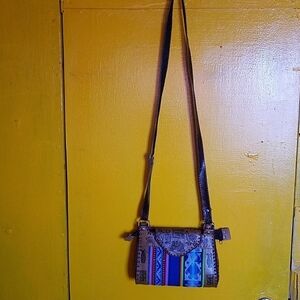 Multicolor Patterned Crossbody Bag